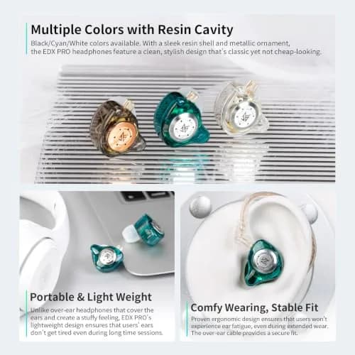 keephifi KZ EDX Pro in Ear Monitor Headphones 10mm Dual DD | HiFi Stereo Sound thumbnail 6