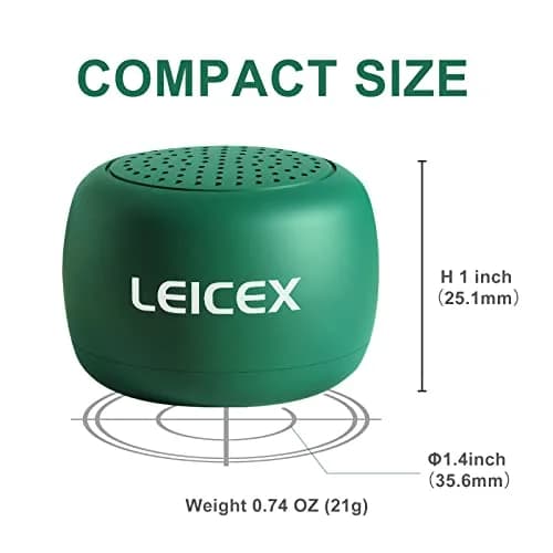 LEICEX Mini Pillow Bluetooth Speaker Green | Ultra-Portable Wireless Sound thumbnail 7