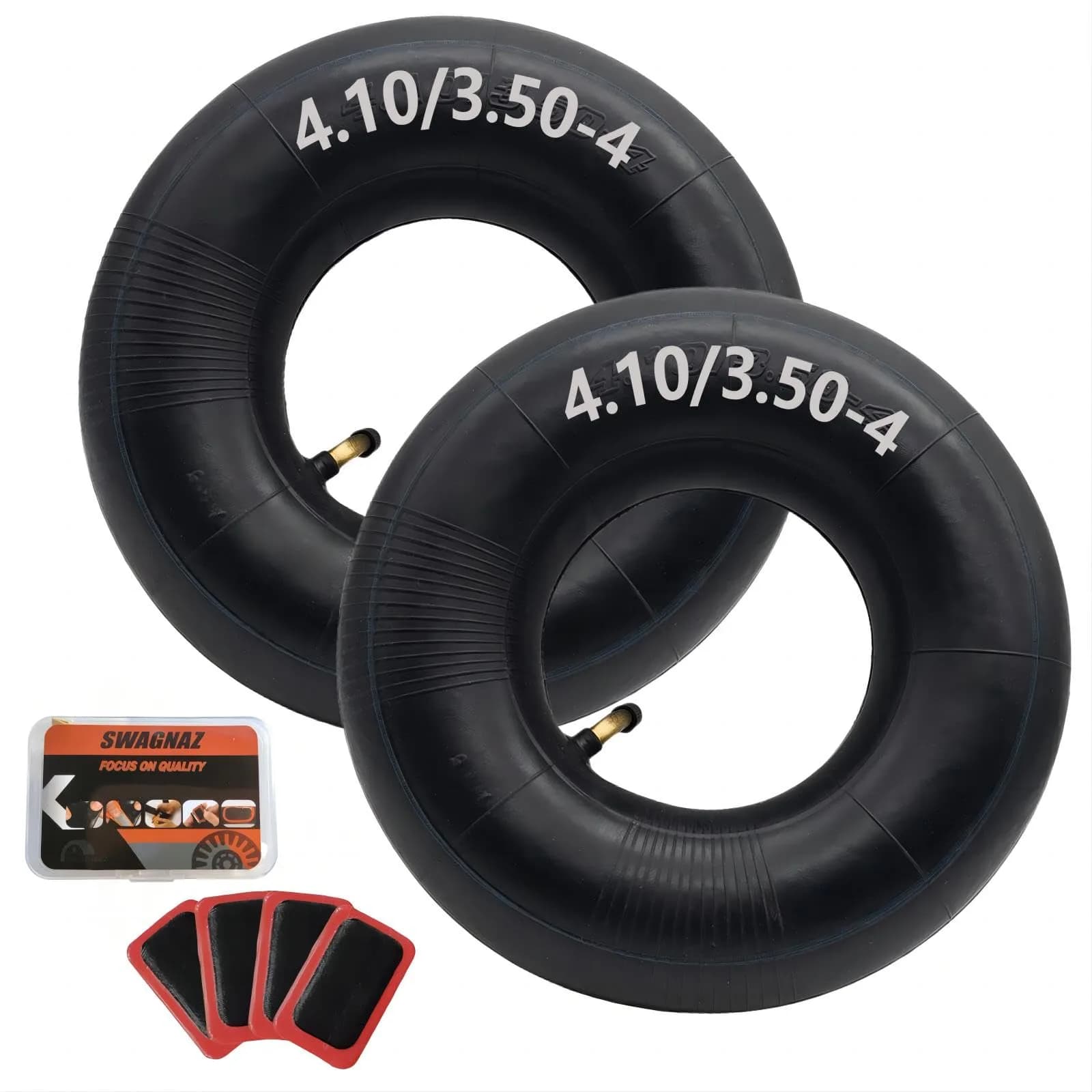 Swagnaz 4.10/3.50-4 Inner Tube 2-Pack | Heavy Duty Replacement for Wheelbarrows & Carts - main product image