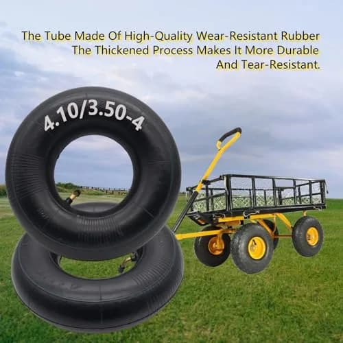 Swagnaz 4.10/3.50-4 Inner Tube 2-Pack | Heavy Duty Replacement for Wheelbarrows & Carts thumbnail 2
