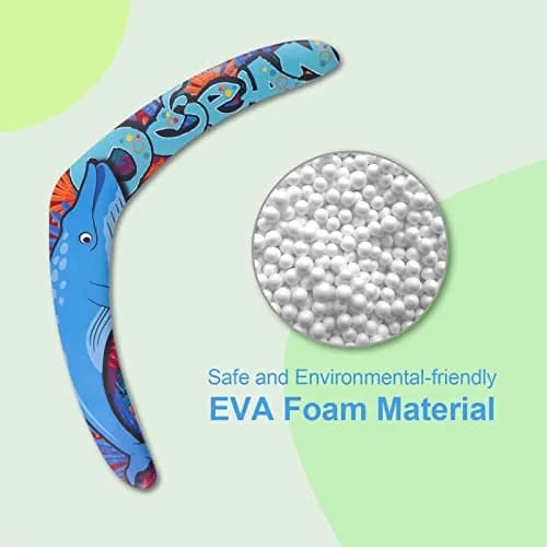 Inborntrait V-Shaped Boomerang for Kids and Adults | Blue-Dolphin Pattern, Foam Material thumbnail 4