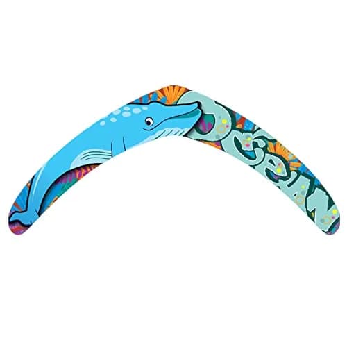 Inborntrait V-Shaped Boomerang for Kids and Adults | Blue-Dolphin Pattern, Foam Material thumbnail 2