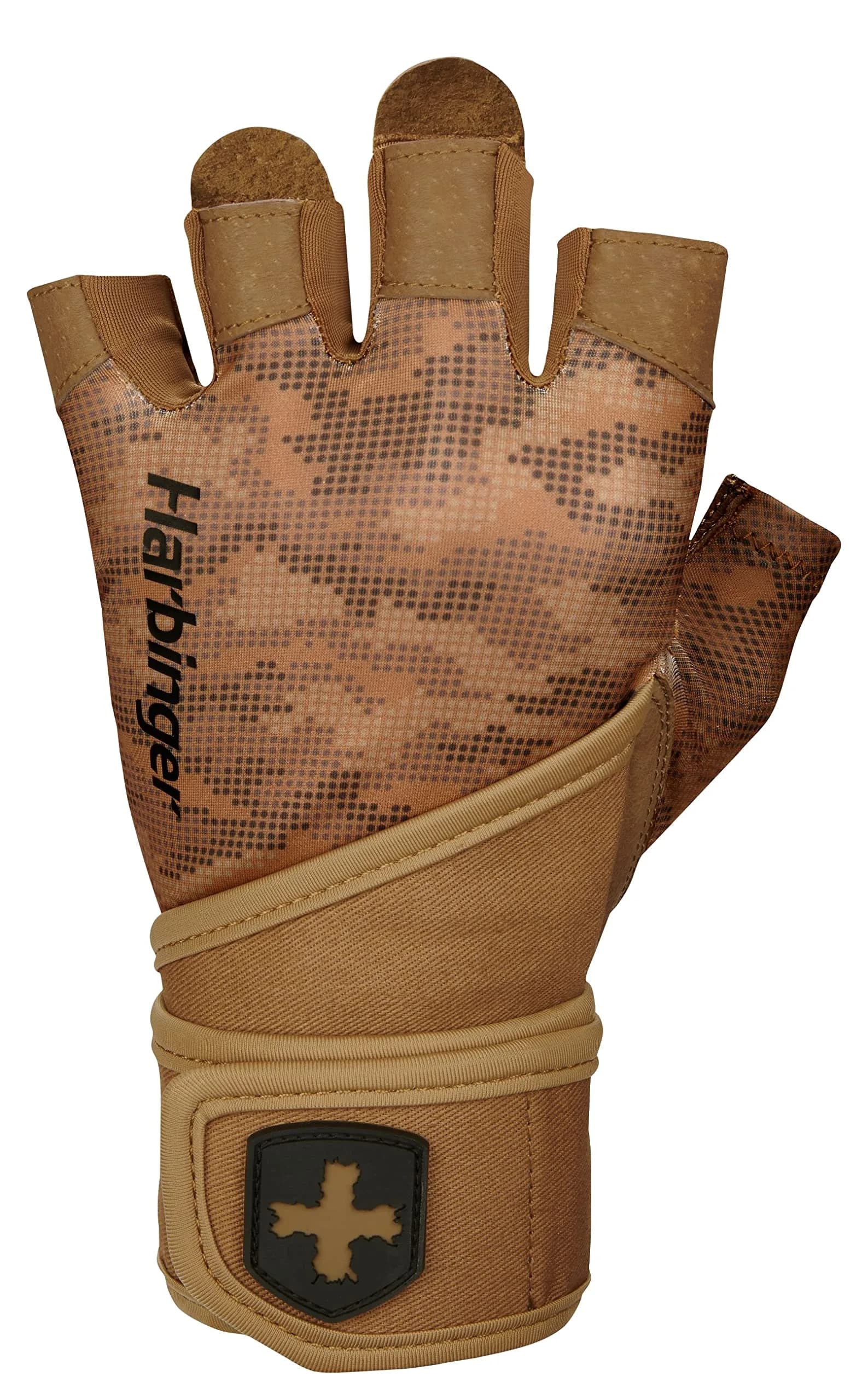 Harbinger Pro Wristwrap Gloves 2.0 Men's Tan Camo X-Large | Weightlifting Gloves with Wrist Support - main product image