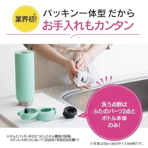 Zojirushi Water Bottle 950ml | Vacuum Insulated, Leak-Proof, One-Touch, Black thumbnail 4