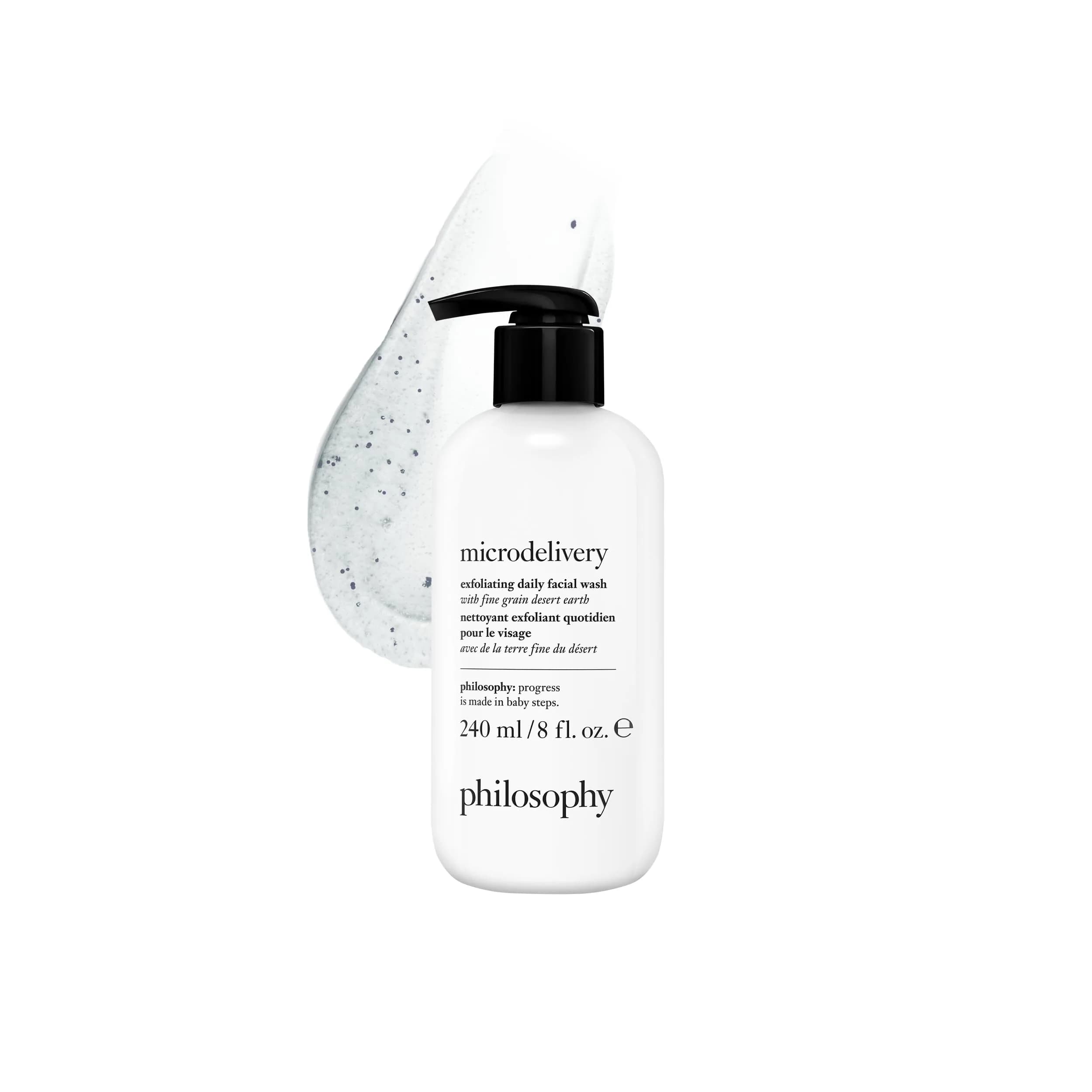 philosophy microdelivery Exfoliating Daily Facial Wash 237ml (8 Fl Oz) | Gentle Amino Acids & Desert Earth for Smooth Skin