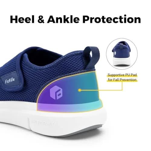 FitVille Diabetic Shoes for Men Extra Wide Slip-on Shoes for Swollen Feet | Support & Comfort for Elderly thumbnail 5