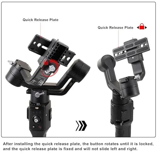 FocusFoto PU115 Quick Release Plate 115mm | Arca-Swiss Standard Camera Mount Clamp for DJI Ronin SC Gimbal Stabilizer thumbnail 8