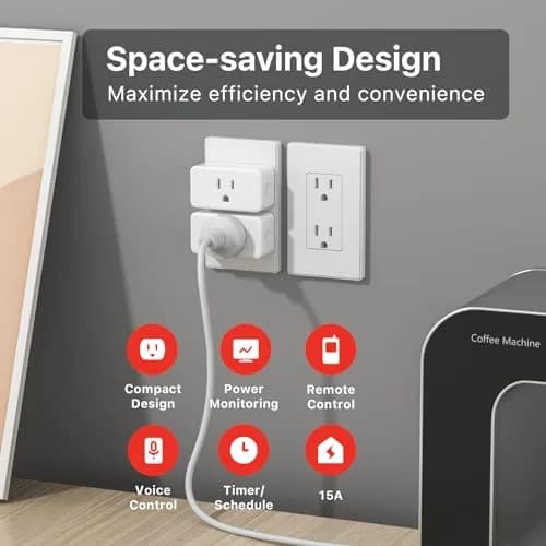 THIRDREALITY Zigbee Smart Plug with Real-time Power Monitoring, 15A Smart Outlet, ETL Certified, 156g (5.5 oz) | Smart Home Automation thumbnail 2