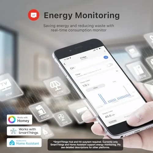 THIRDREALITY Zigbee Smart Plug with Real-time Power Monitoring, 15A Smart Outlet, ETL Certified, 156g (5.5 oz) | Smart Home Automation thumbnail 3