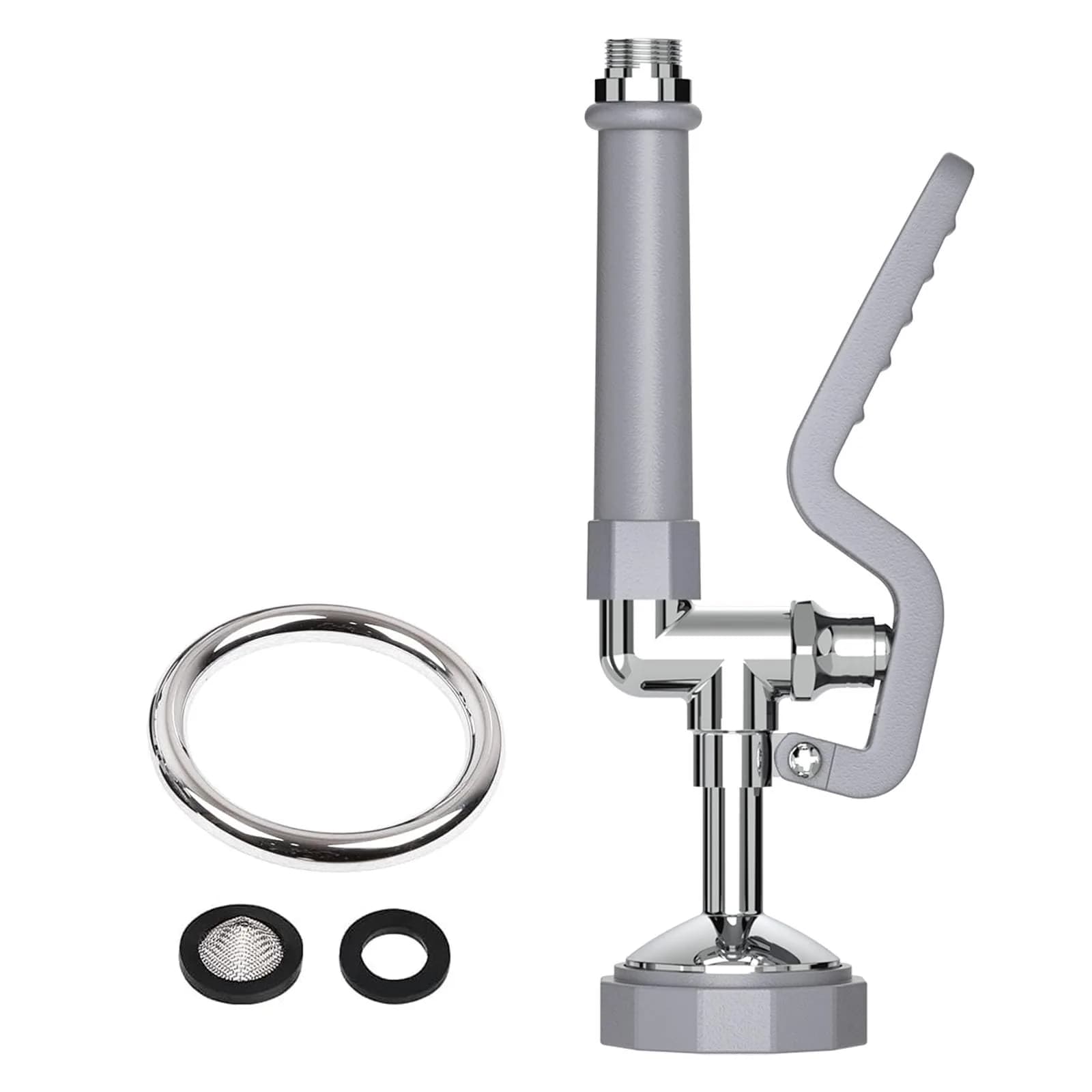JZBRAIN Commercial Sink Sprayer,Pre Rinse Spray Valve, Grey | High Pressure Kitchen Faucet Replacement