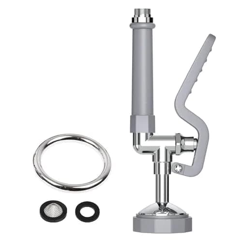 JZBRAIN Commercial Sink Sprayer,Pre Rinse Spray Valve, Grey | High Pressure Kitchen Faucet Replacement thumbnail 1