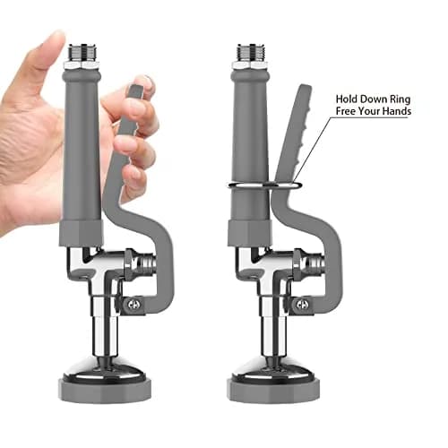 JZBRAIN Commercial Sink Sprayer,Pre Rinse Spray Valve, Grey | High Pressure Kitchen Faucet Replacement thumbnail 3
