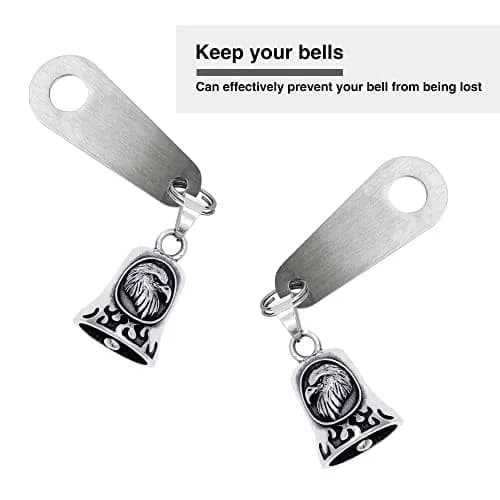 Omoojee Motorcycle Bell Hanger & Split Ring | Silver, Fits Most Bells, Durable Stainless Steel thumbnail 5