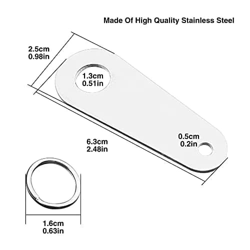 Omoojee Motorcycle Bell Hanger & Split Ring | Silver, Fits Most Bells, Durable Stainless Steel thumbnail 3