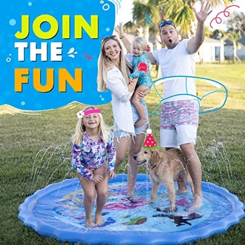SplashEZ 216 cm (89") Extra Large Sea World Splash Pad | ASTM-Tested Non-Toxic Water Play Sprinkler thumbnail 7