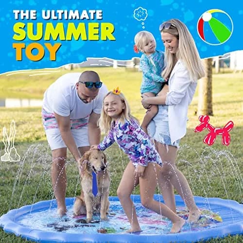 SplashEZ 216 cm (89") Extra Large Sea World Splash Pad | ASTM-Tested Non-Toxic Water Play Sprinkler thumbnail 3