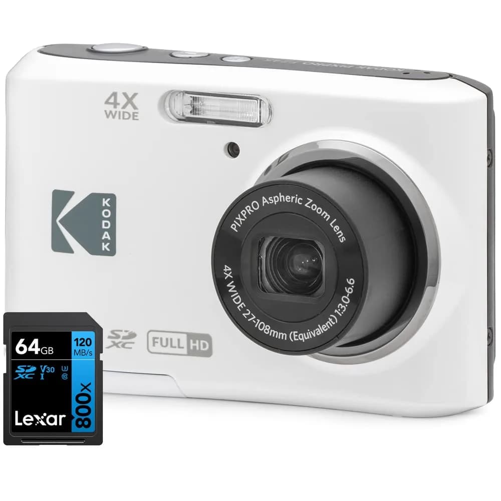 Kodak PIXPRO FZ45WH 16MP Digital Camera with 64GB SD Card | 4x Optical Zoom, 1080p FHD Video - main product image