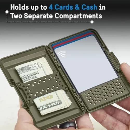 Pelican MagSafe Wallet for iPhone - OD Green | Holds up to 4 Cards + Cash, IPX4 Water Resistant thumbnail 4