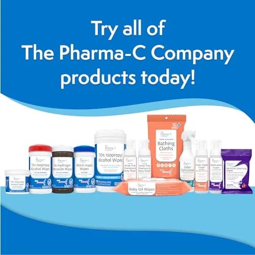 The Pharma-C Company 70% Isopropyl Alcohol Wipes 175 Ct | Trusted First Aid Antiseptic for Minor Cuts & Burns thumbnail 3