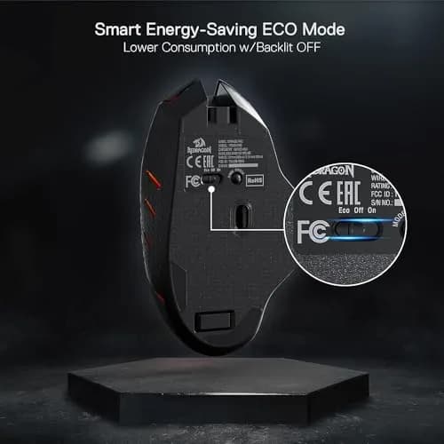 Redragon M690 PRO Wireless RGB Gaming Mouse 8000 DPI | Ergonomic, 8 Macro Buttons, 87H Battery thumbnail 6