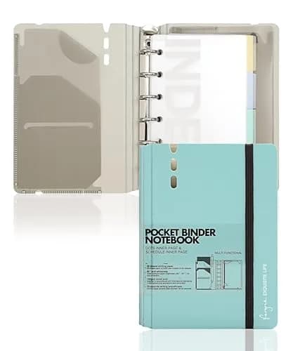 CAGIE A7 Binder 6 Ring Refillable Notebook with Dividers & Pockets | Office & School Supplies thumbnail 1