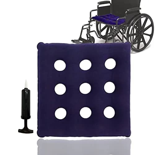 MESINURS Inflatable Bedridden Cushion 48"Lx48"W | Breathable Flocking Nursing Square Pad for Elderly & Disabled thumbnail 1