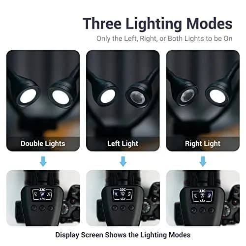 JJC Macro LED Arm Light with 10 Brightness Levels | Heat-Free, Adjustable, 5600K, USB-C Charging thumbnail 4