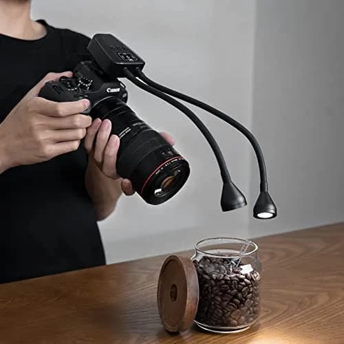 JJC Macro LED Arm Light with 10 Brightness Levels | Heat-Free, Adjustable, 5600K, USB-C Charging thumbnail 8