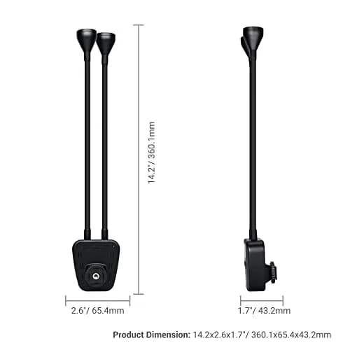 JJC Macro LED Arm Light with 10 Brightness Levels | Heat-Free, Adjustable, 5600K, USB-C Charging thumbnail 9