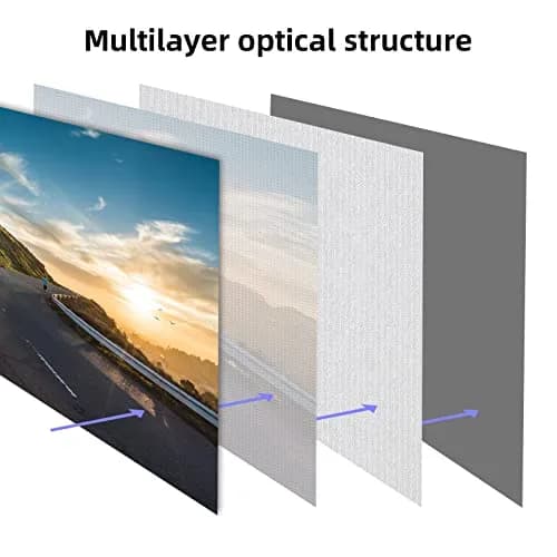HUANYINGBJB 84-inch Projector Screen 218.4 cm (73"x41") | 4K HD Rear Front Foldable Outdoor Indoor Movie Theater Screen thumbnail 5