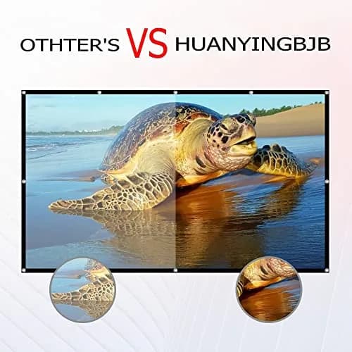 HUANYINGBJB 84-inch Projector Screen 218.4 cm (73"x41") | 4K HD Rear Front Foldable Outdoor Indoor Movie Theater Screen thumbnail 2