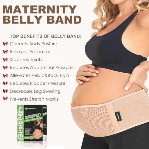 Gepoetry Maternity Belly Band for Pregnant Women Pregnancy Belly Band | Support & Postpartum Relief thumbnail 2