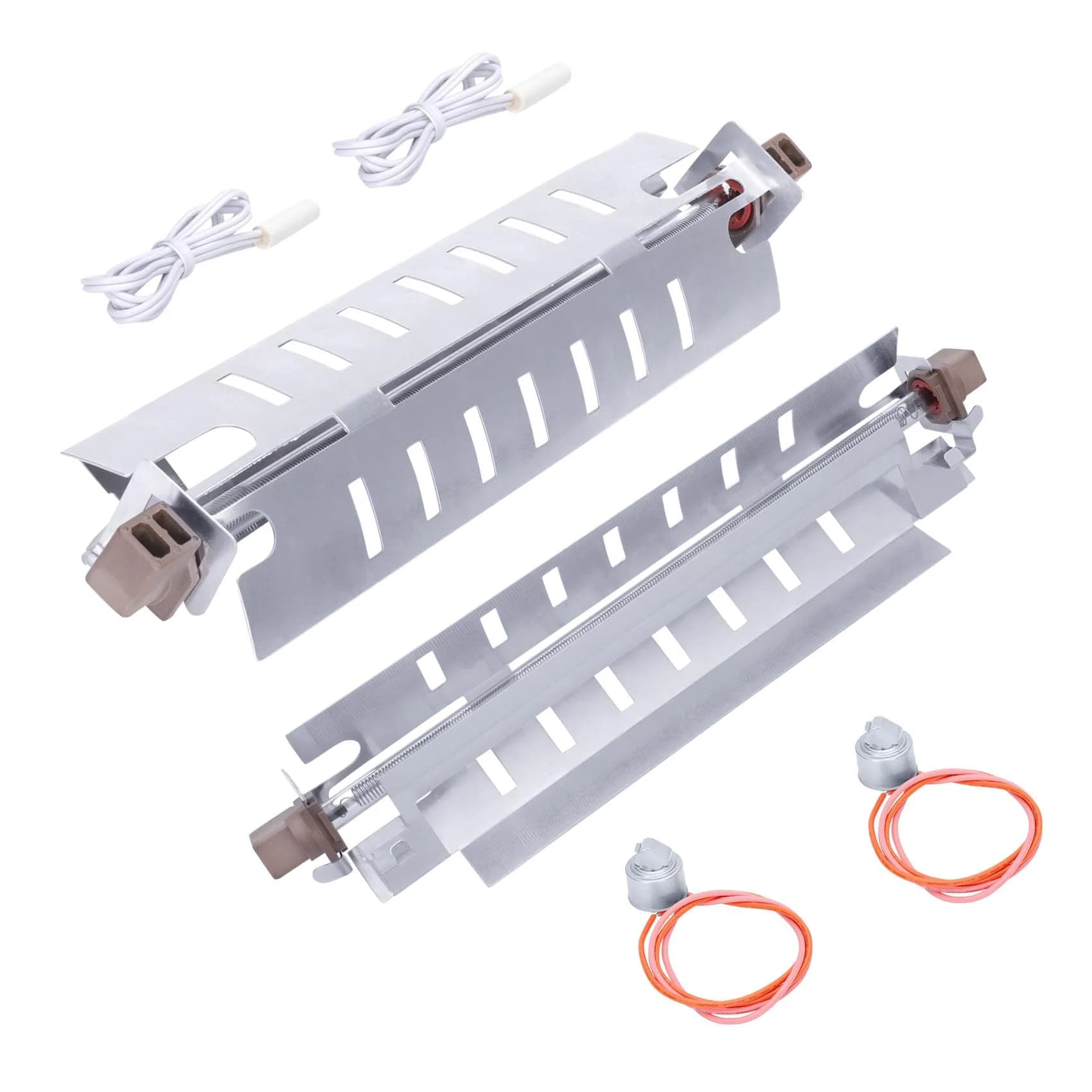 M Motico Refrigerator Defrost Heater Kit with Thermostat and Sensor, 12.2" Heater, 3-Piece Set | Refrigerator Parts for GE Hotpoint — 2-Pack