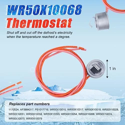 M Motico Refrigerator Defrost Heater Kit WR51X10055, WR55X10025 Sensor, WR50X10068 Thermostat - 2 Pack | Electric Defrost System thumbnail 3