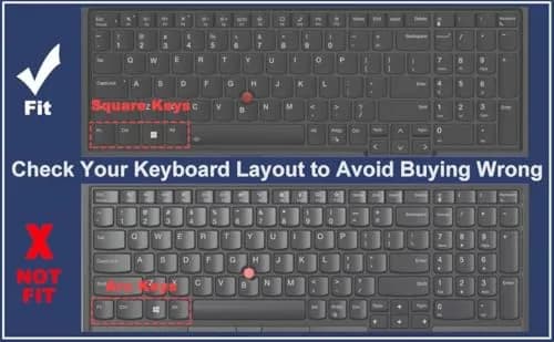 MUBUY-GOL Mint Green Keyboard Skin for Lenovo ThinkPad T16 P16 P16s L15 Gen 4/3 16" 15.6" (2-Pack) thumbnail 2