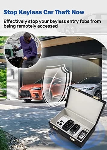 Samfolk Faraday Box & 2 Faraday Bags - 21.4cm x 13.2cm x 7cm (8.42" x 5.19" x 2.76") | Signal Blocking Anti-Theft for Car Keys thumbnail 2