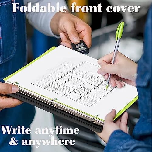 INFUN Telescoping Binder Notebook with 3 Rings, Movable Pocket Folder, Dividers & Paper - Blue (28.98 x 27.23 cm) thumbnail 6