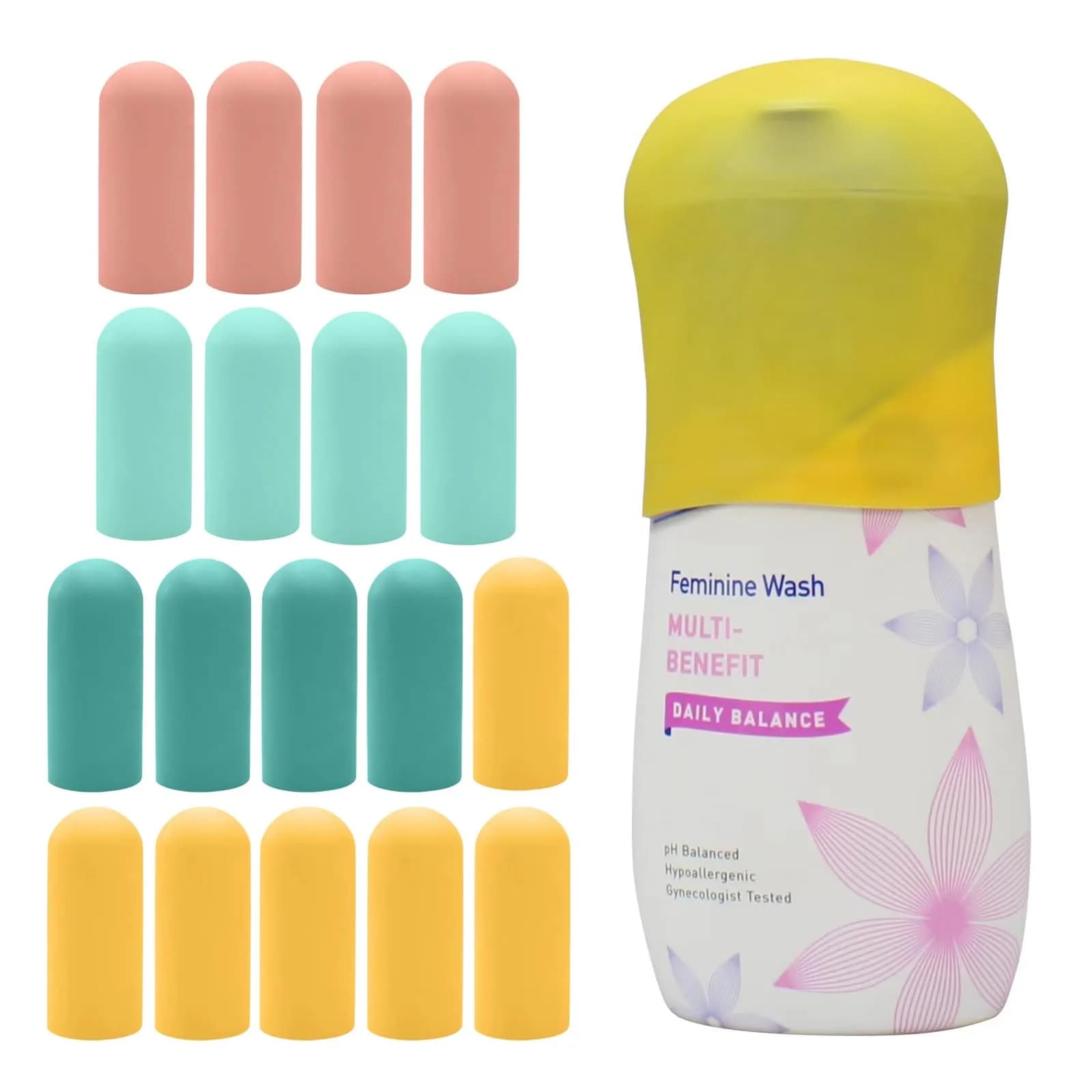 TRANOMOS 18 Pack Silicone Bottle Covers Travel Essentials for Women Men | Leak Proof, Compact & Resilient