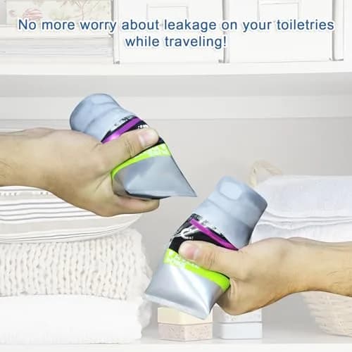 TRANOMOS Silicone Bottle Cover 16 Pack | Leak-Proof Travel Toiletry Sleeve for Women Men thumbnail 5