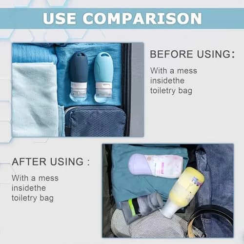 TRANOMOS Silicone Bottle Cover 16 Pack | Leak-Proof Travel Toiletry Sleeve for Women Men thumbnail 6