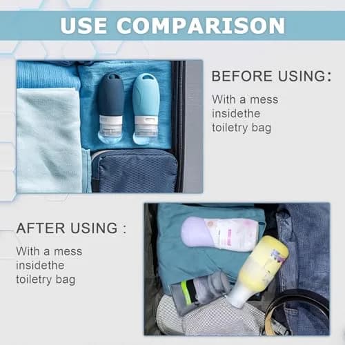 TRANOMOS Silicone Bottle Cover for Travel Toiletries | Leak Proof, Reusable, Compact thumbnail 6