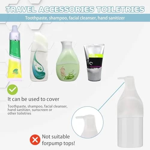 TRANOMOS Silicone Bottle Cover for Travel Toiletries | Leak Proof, Reusable, Compact thumbnail 2