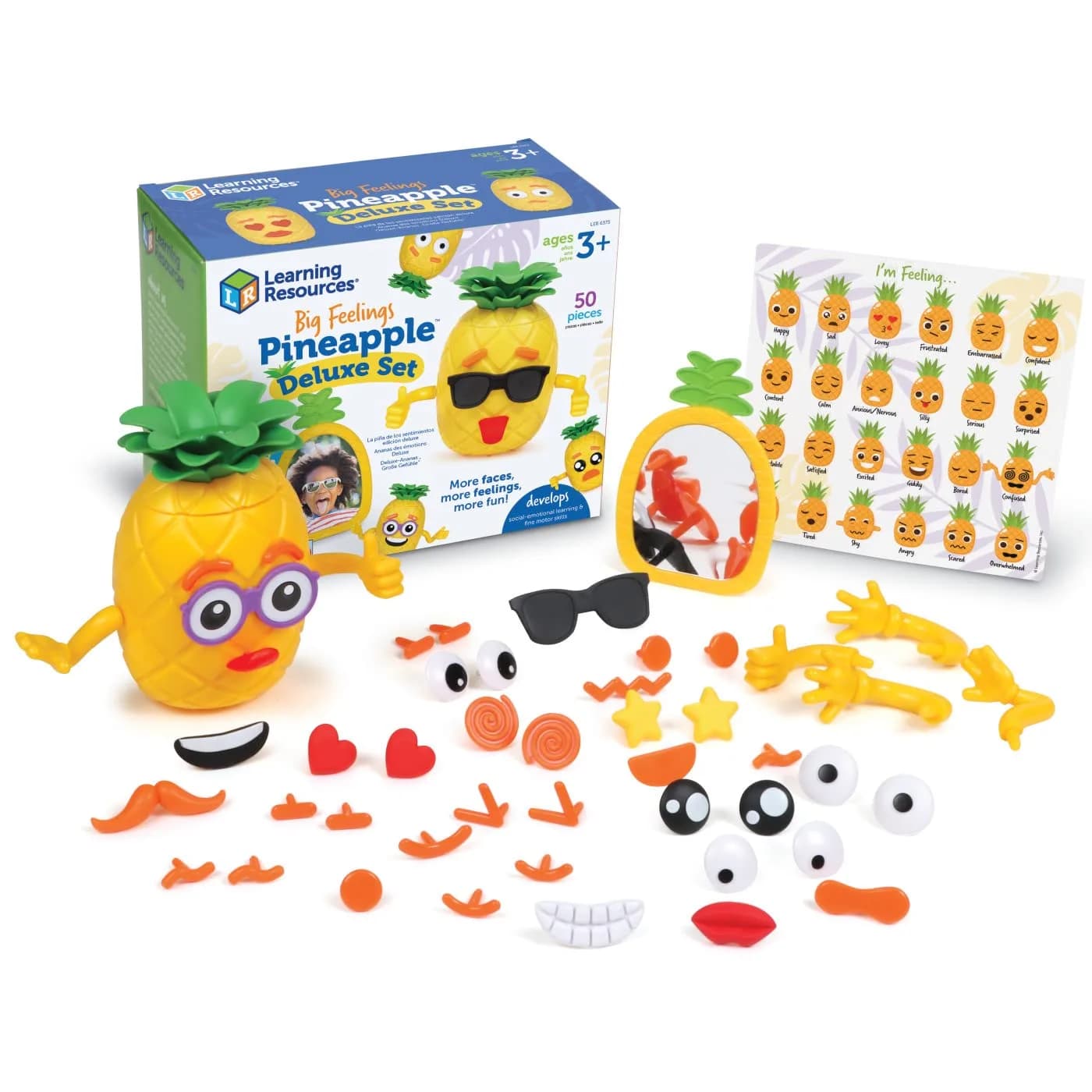 Learning Resources Big Feelings Pineapple Deluxe Set with 40 Face Pieces & Poster | Ages 3+ - main product image