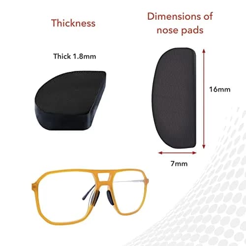 Setex Gecko Grip Thick 1.8mm Anti Slip Nose Pads for Glasses, 15 Pair Black | Dry Adhesive Grip for Sweaty & Oily Skin thumbnail 4