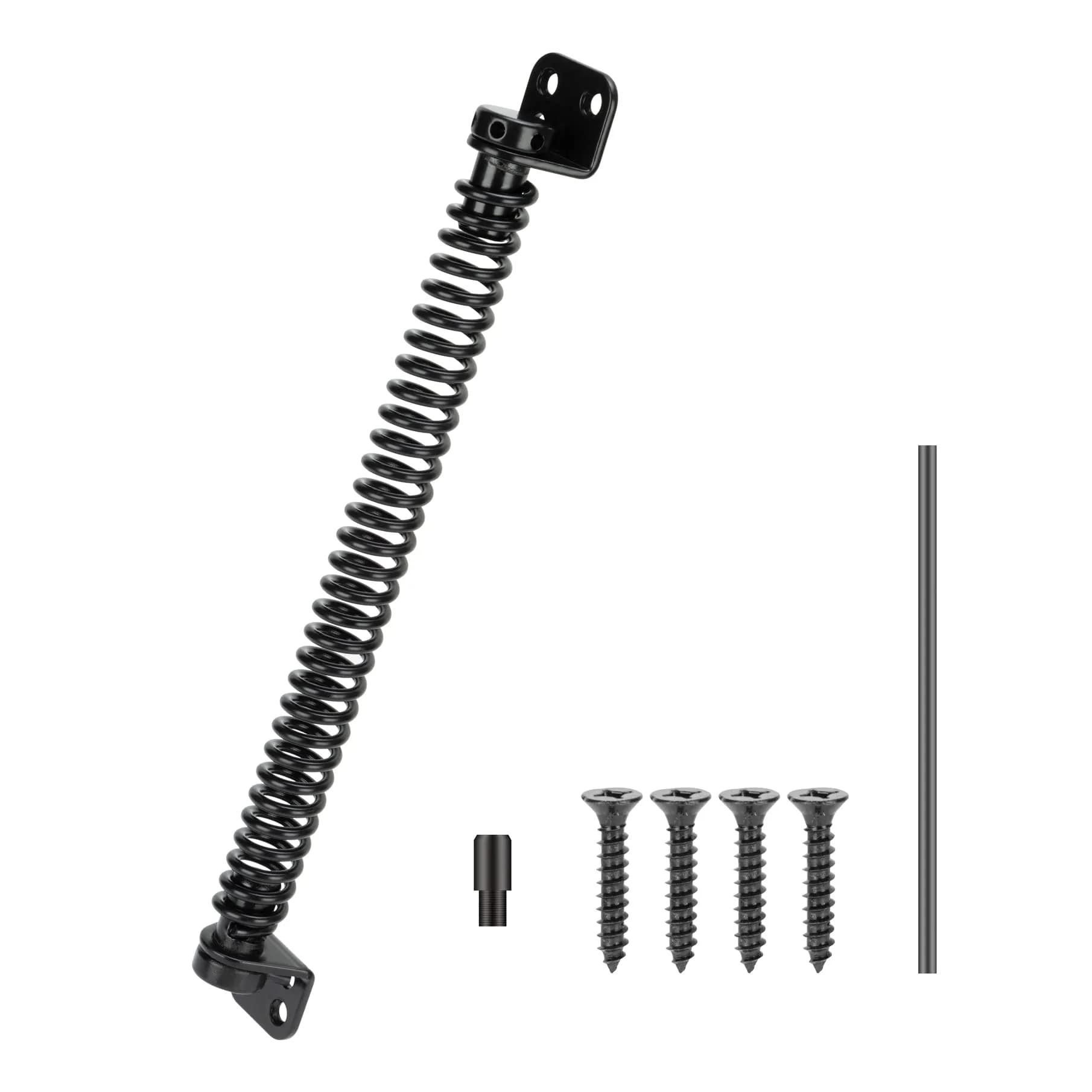 HILLMASTER 12" Self Closing Gate Spring with Adjustable Tool | Black Finish - main product image