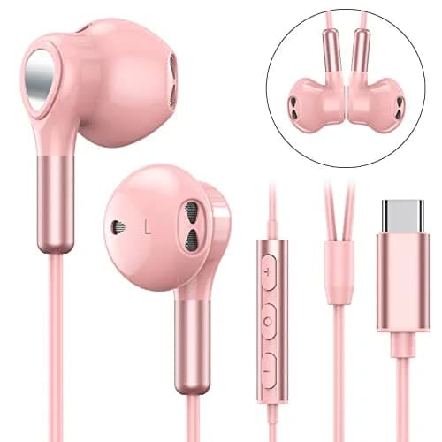 BENEWY USB C Headphones for Samsung Galaxy S26 S25 S24 S23 S22 S21 S20 A56 A17 A16 | Wired USB C Earbuds with Mic & Volume Control thumbnail 2
