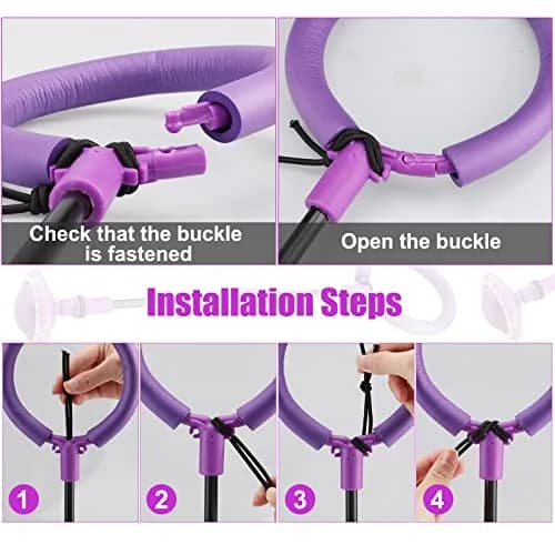 Chridark Ankle Skip Ball with Flash Wheel, Portable Foldable Toy for Kids & Adults (Purple, 1 Unit) thumbnail 5