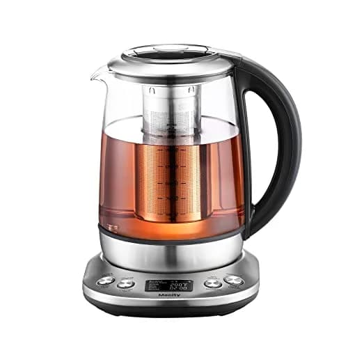 Mecity Electric Tea Kettle Borosilicate Glass Tea Maker 1.7L (57 oz) | Temperature Control with Infuser & LCD Display thumbnail 1