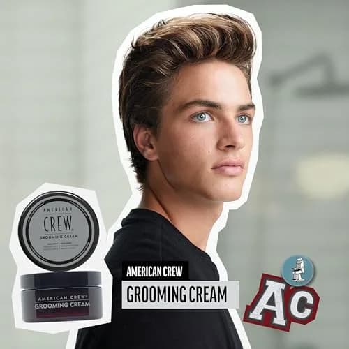 American Crew Men's Grooming Cream High Hold High Shine 85g (3 oz) | Styles Hair with Moisture Repelling Formula thumbnail 2
