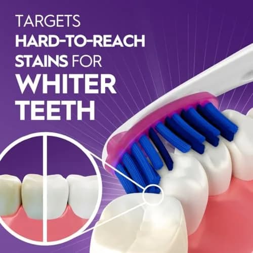 Oral-B 3D White Deep Stain Remover Toothbrushes 6 Count | Removes 90% Surface Stains, Whitens Teeth, Gentle on Gums thumbnail 3